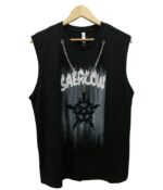 Camiseta "SAERCOW" sin mangas, con cadena
