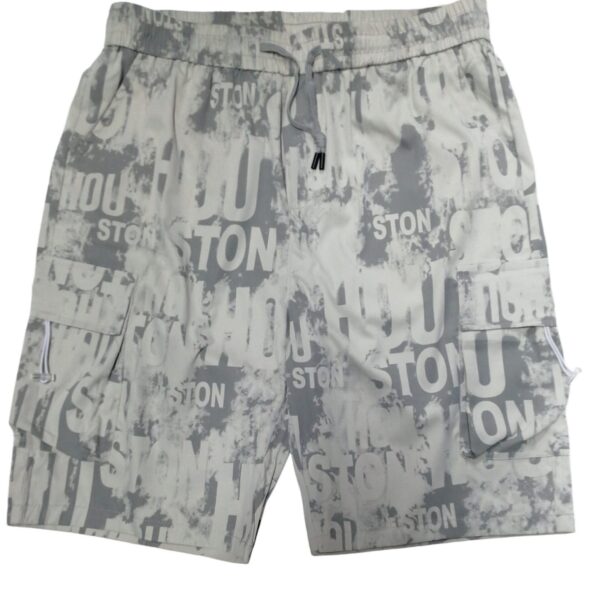 Pantaloneta blanca con estampado elaborado