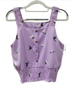 Blusas sin mangas, con estampado de colibrí