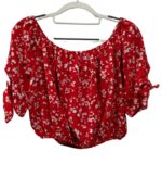 Blusa sencilla con estampado de flores y de corazones - Image 3
