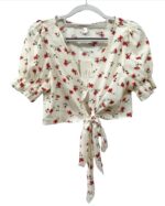Blusas con estampado de flores, ajustable