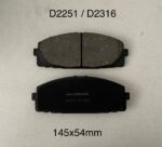 Pastillas de frenos delanteras cerámica Toyota HIACE 05-20 DYNA 05-20 D2316/D2251 VALUE CERAMIC