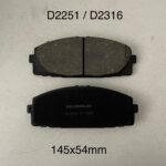 Pastillas de frenos delanteras cerámica Toyota HIACE 05-20 DYNA 05-20 D2316/D2251 VALUE CERAMIC