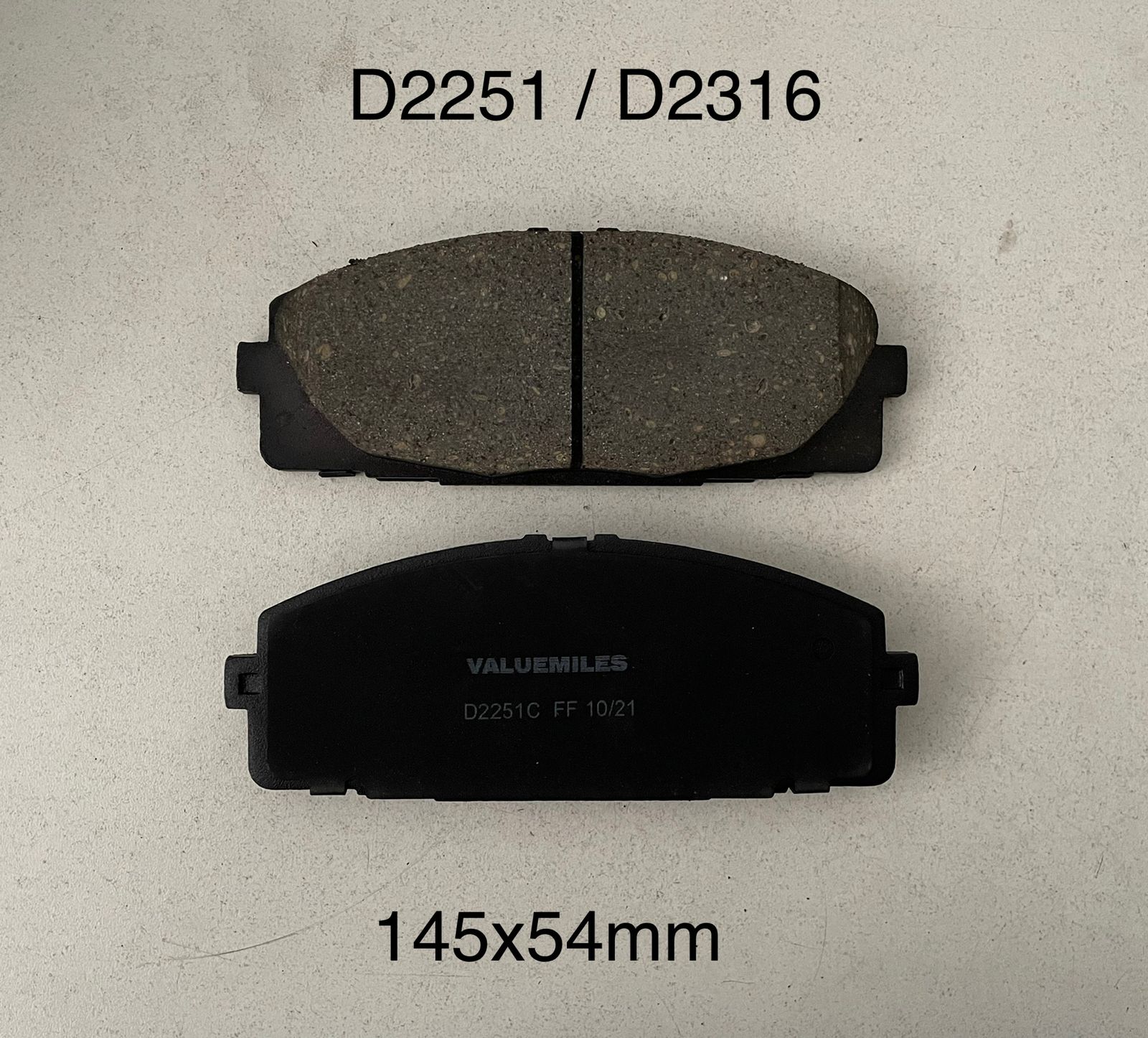D2251 - D2316 Pastillas de frenos delanteras cerámica Toyota HIACE 05-20 DYNA 05-20 D2316/D2251 VALUE CERAMIC - Image 1