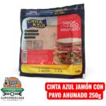 Jamón de pavo ahumado cinta azul 250g