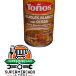 Frijoles blancos enteros con cerdo Toños lata 440g
