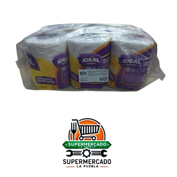 Papel Hiénico Ideal paquete 6 Rollos individuales