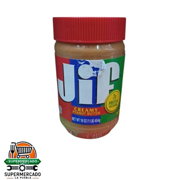 Mantequilla de maní jif creamy peanut butter 454g