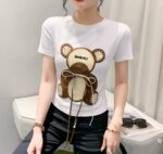 Camiseta con diseño de osito con cordón - Image 2