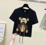 Camiseta con diseño de osito con cordón - Image 3