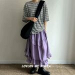 Camiseta unisex oversize, con rayas