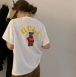 Camiseta oversize con estampado de osito - Image 2