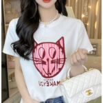 Camiseta con estampado de gato "Makeyou"