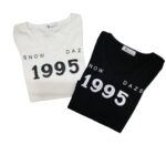 Camiseta corta/cropped con estampado "1995" - Image 3