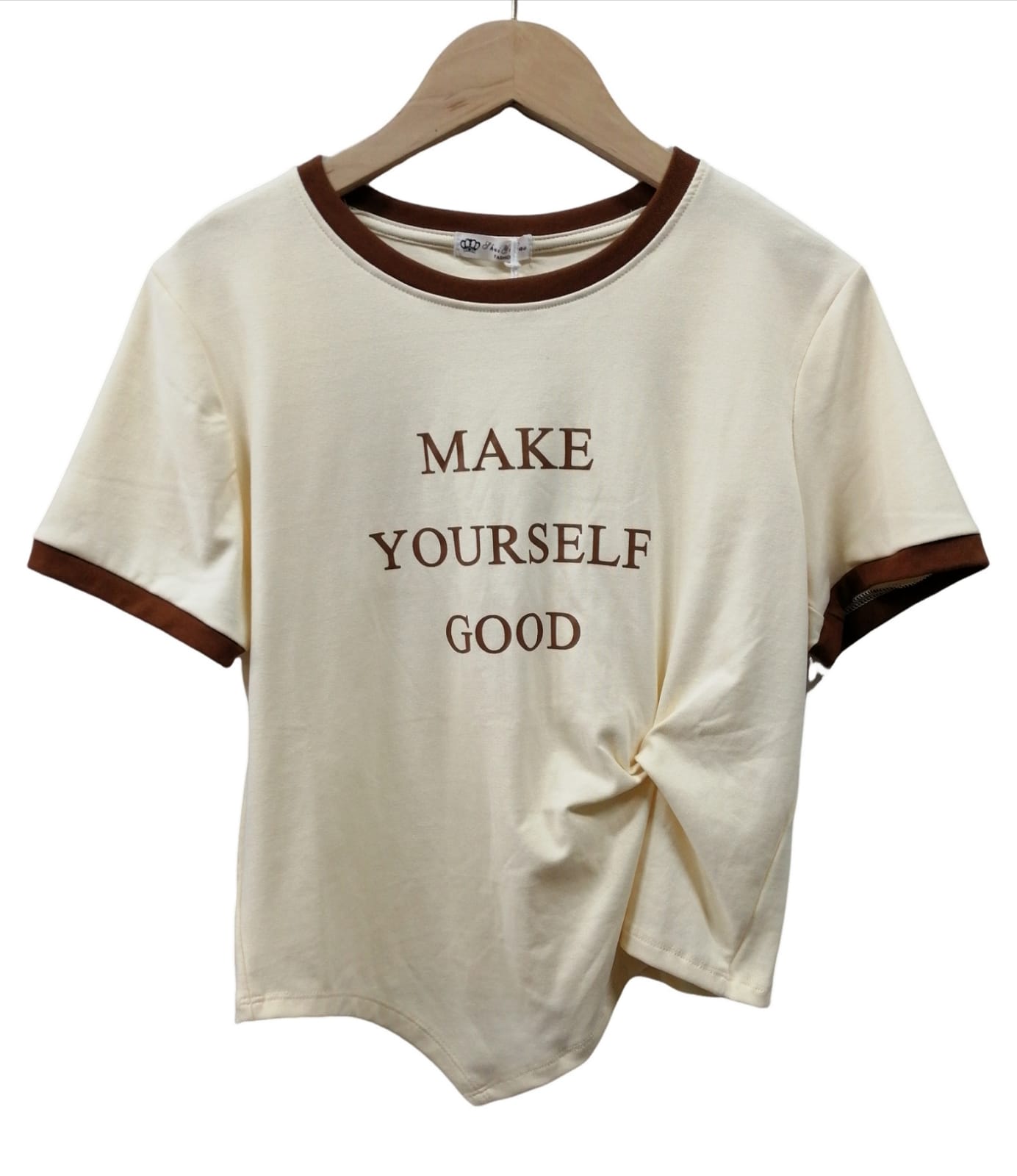 p Camiseta "Make yourself good", simple y de cuello redondo - Image 1