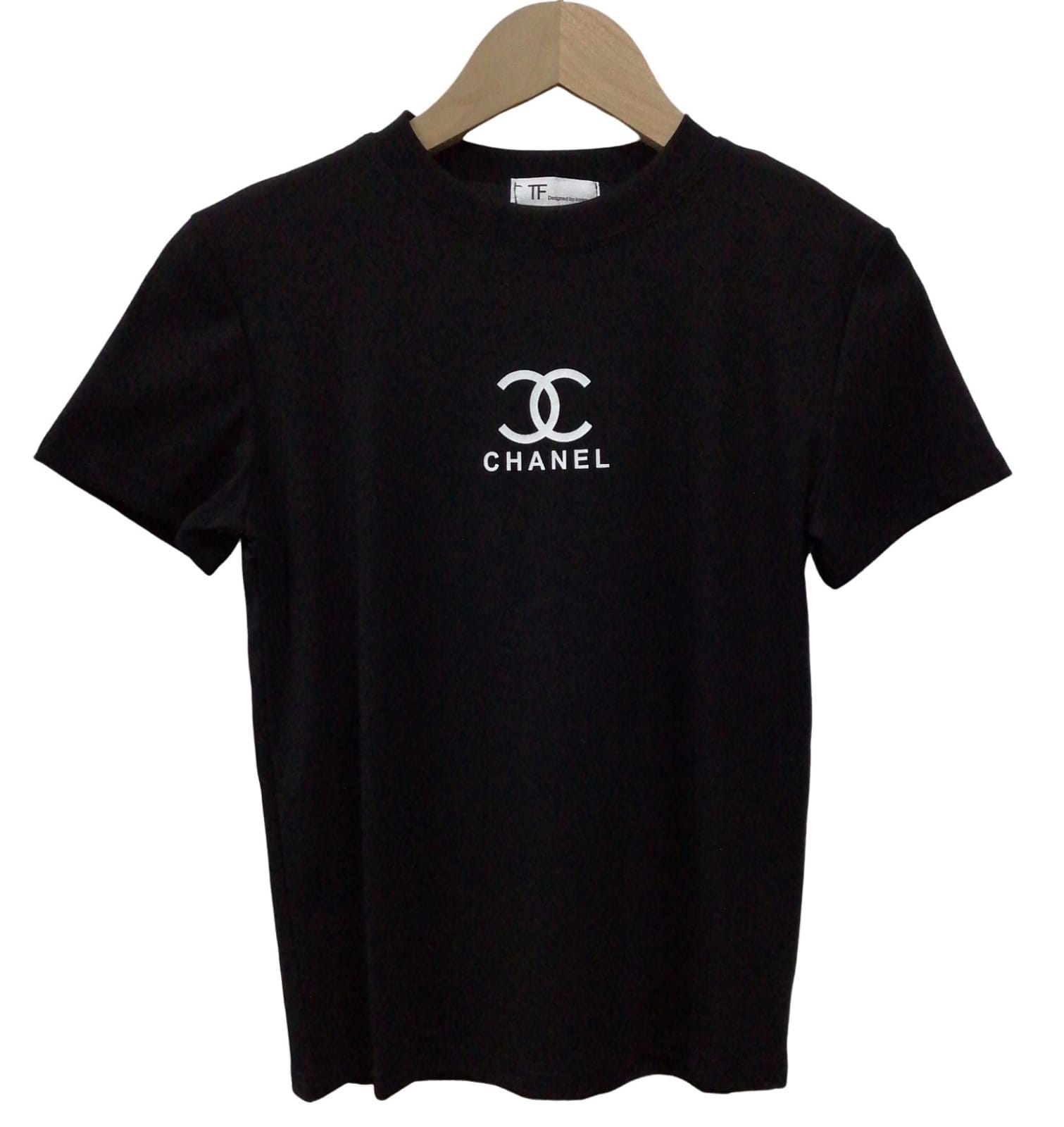 p Camiseta con logo sencillo de Chanel, dos tipos de diseño - Image 1