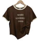 Camiseta "Make yourself good", simple y de cuello redondo - Image 2