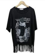 Camiseta oversize con diseño "raspado" en la parte inferior - Image 3