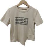 Camiseta corta/cropped con estampado "AlexanderWeng" - Image 4