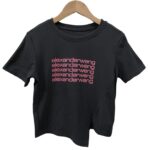 Camiseta corta/cropped con estampado "AlexanderWeng" - Image 6