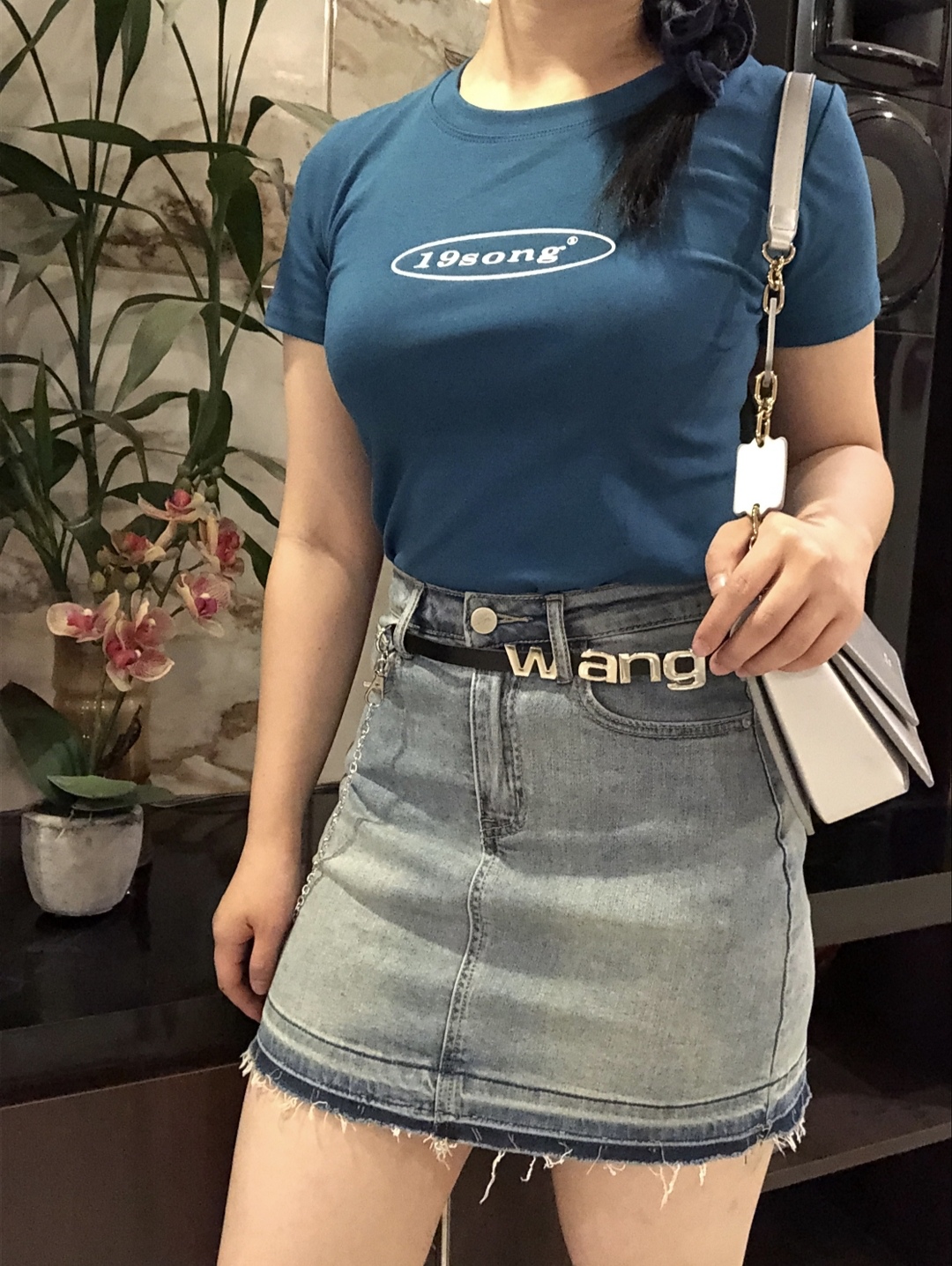 s Camiseta con estampado "19 song", sencilla - Image 1