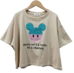 Camiseta corta/cropped con estampado de Mickey - Image 3