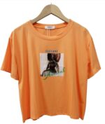 Camiseta con estampado sencillo, en colores pasteles