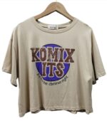 Camiseta floja, corta/cropped, y con estampado elaborado - Image 3