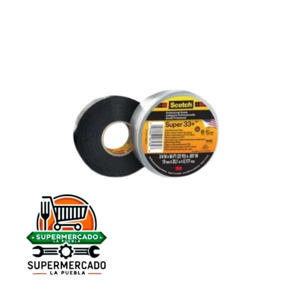 Tape eléctrico negro Scotch 3M 3/4¨ x 20 metros