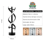 Lampara de mesa tira de luz doble torsion