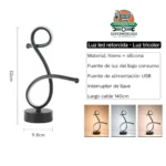 Lampara de mesa en forma de ocho