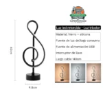Lampara de mesa en forma de nota musical