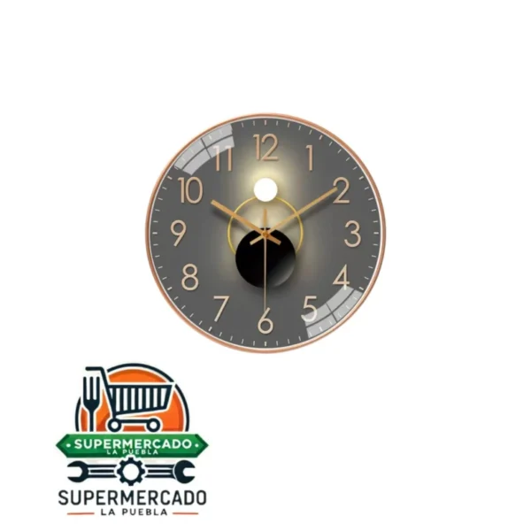 Reloj de pared 8¨ Borde bronce 2 planetas
