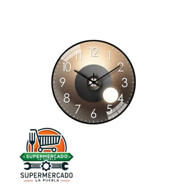 Reloj de pared 8¨ Borde negro un sol