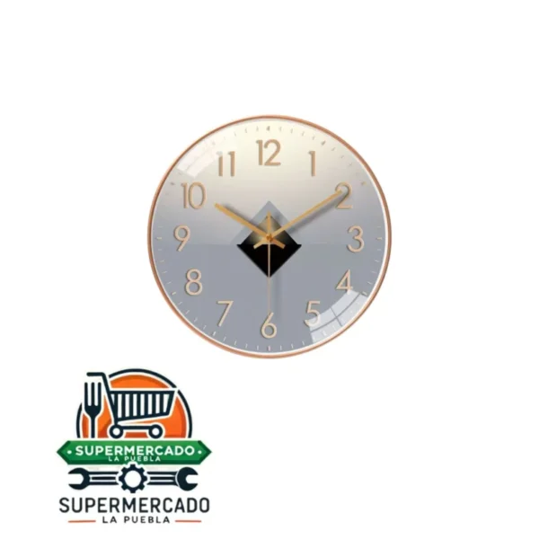 Reloj de pared 8¨ Borde bronce triangular