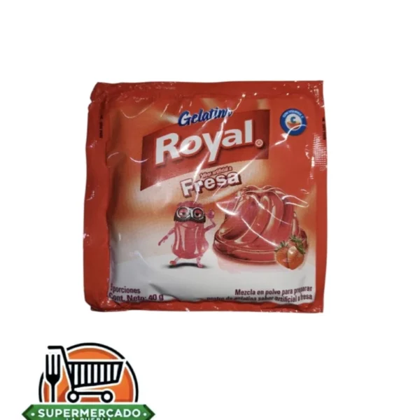 Gelatina en polvo royal sabor a fresa sobre 40g