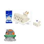Adaptador trifulcador recto c/ bisagra de 3 entradas de 3 patas Volteck