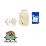 Toma corriente parche ovalado 2 entradas de 3 patas Volteck