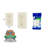 Toma corriente de empotrar de 2 entradas 3 patas Volteck