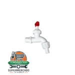 Llave de chorro plástico mango rojo con filtro de boquilla