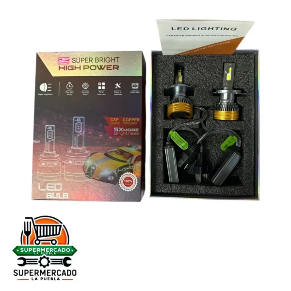 Bombillo LED para carro H4 super bright 160w 30000LM - 6500K Super Bright high power