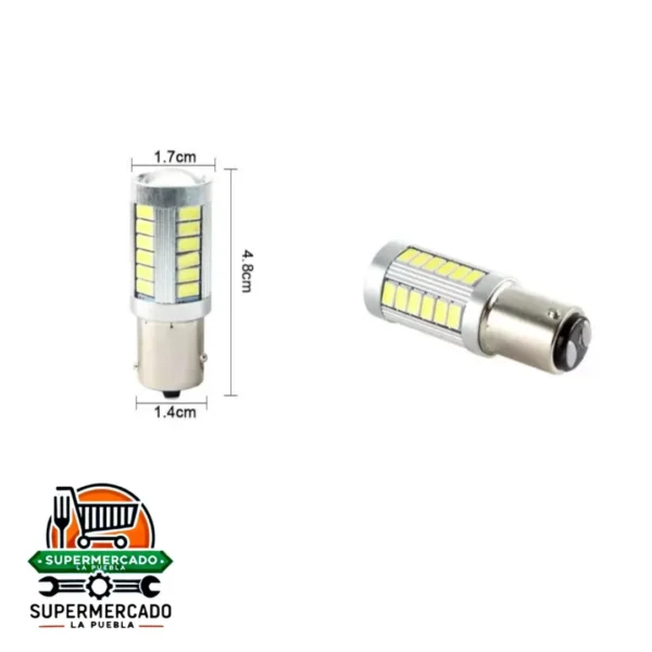Bombillo 33 LED 2 contactos 1157 / 1034 / 1016 /15mm x 52mm Yobis