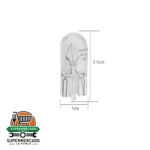 Bombillo de placa T10 /158 / cola de pez 12v corriente 10mm x 25mm