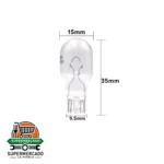 Bombillo de placa T15 / cola de pez 12v corriente 9.5mm x 35mm