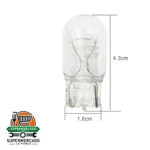 Bombillo 1 contacto T20/ cola de pez 12v corriente 16mm x 43mm