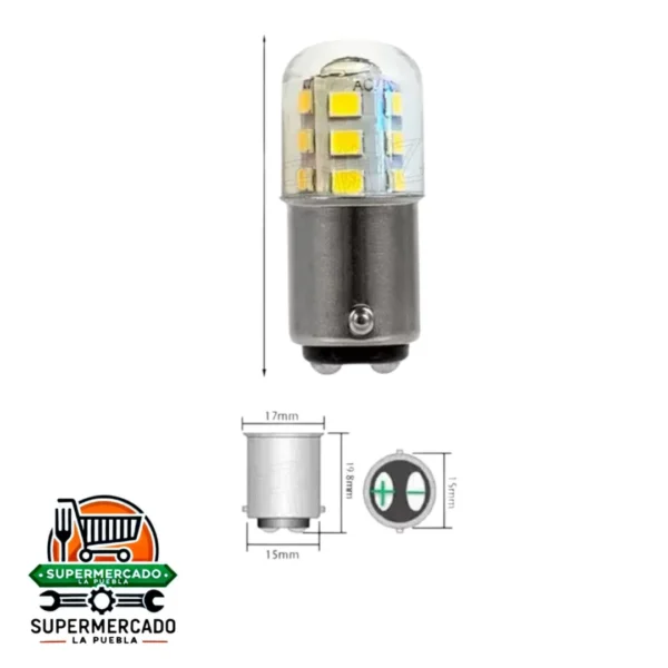 Bombillo flasheo 12 LED 2 contactos 1157 / 1034 / 1016 / 15mm x 38mm Yobis