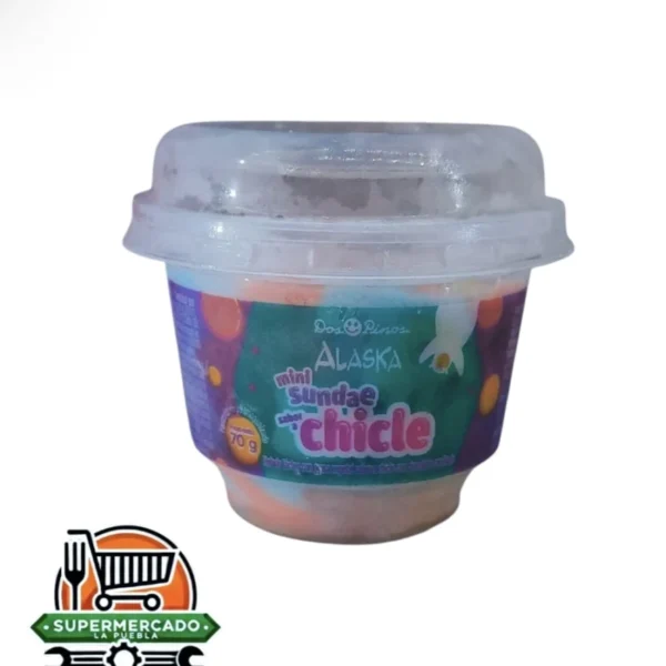 Helado mini sundae sabor chicle Alaska 70g