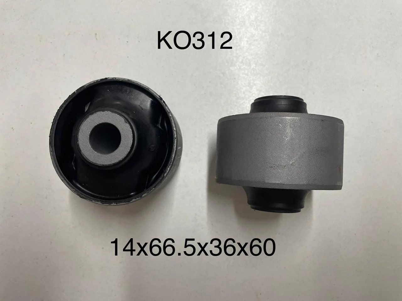 KO312 BUSH. PUNTA TIJE. HYU. SANTA FE 06-12 KIA SORENTO 00-13 TUCSON 05-10 KIA SPORTAGE M-14X66.5X36X60 / 54584-2E000 / 54584-2H000/ 54584-2B000 - Image 1