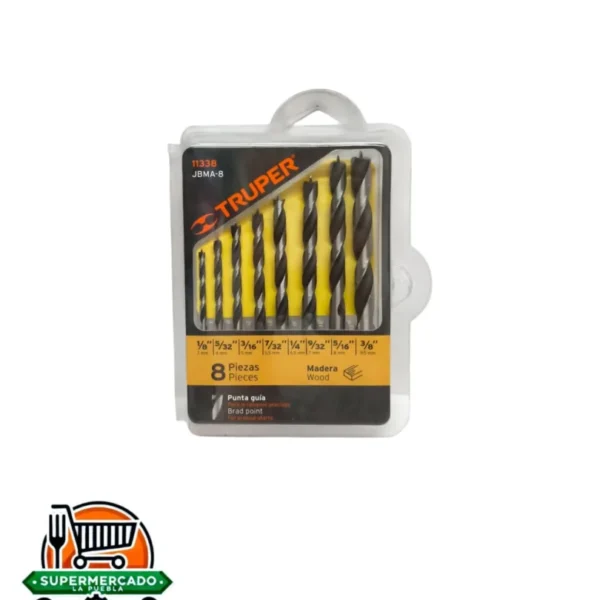 Set 8 brocas para madera Trupper