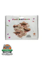 Set 10 pcs globos redondos , de estrella y de corazon